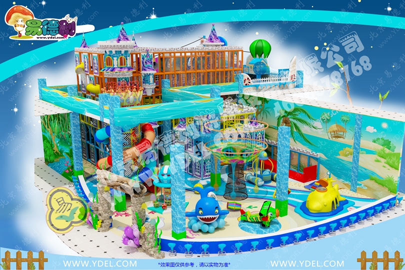 卡通風城堡主題淘氣堡樂園