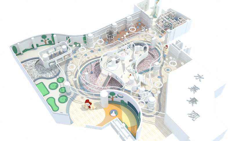 室內樂園淘氣堡側視圖